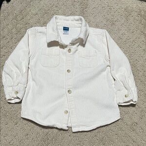 Old Navy Cream Button Down Kids Shirt